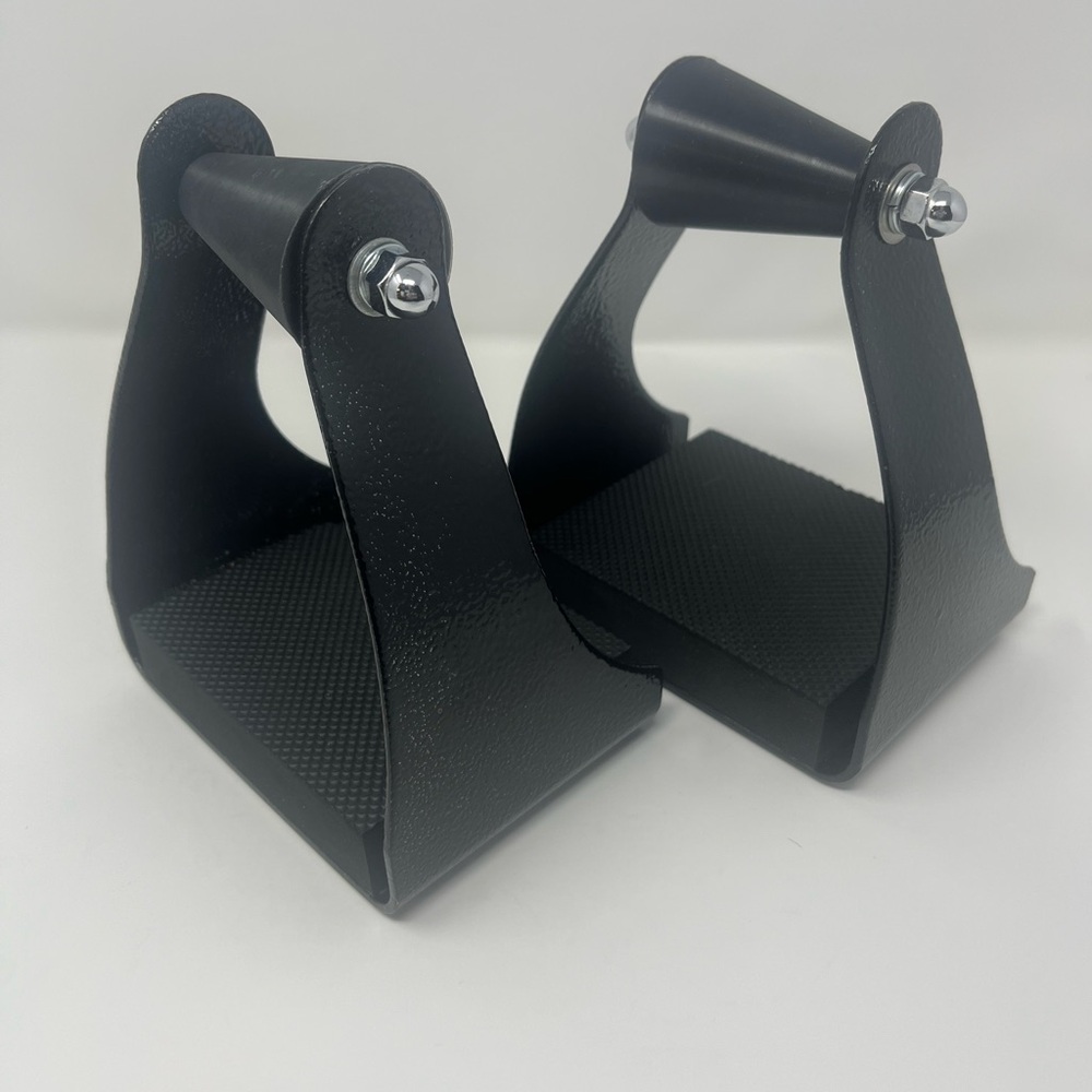 Circle Y EBS Trailglide Stirrups Black Ergobalance Aluminum Rubber tread NEW